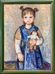 Lenka Andrášiová Boťanská, Dorotka - dievčatko, olejomaľba 70x50 cm, zarámované 770x57 cm, 1 170 €