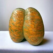 Sylvia Breznianska, Plastika Pľúca, šamot 35x35x12 cm, 280 €